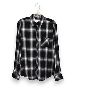 Lola River Long Sleeve Button Down Plaid Shirt Size XS